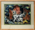 082304 HENRY C ROBERTS WATERCOLOR ON PAPER GOATS