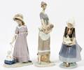 LLADRO PORCELAIN FEMALE FIGURES THREE