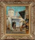 MOROCCO SCENE OIL ON CANVAS C 1900