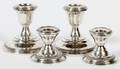 STERLING CANDLE HOLDERS TWO PAIRS