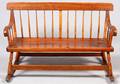 AMERICAN ANTIQUE PINE ROCKERBENCH 19TH C