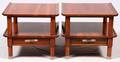 MAHOGANY END TABLES PAIR