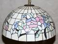 ART GLASS CHANDELIER 5  LITE DOME SHAPE