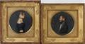 VIENNESE COLORED MINIATURE WAX PORTRAITS