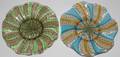 021410 VENETIAN HANDBLOWN GLASS PLATES TWO DIA 7