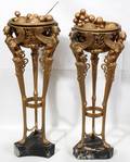 010350 ART DECO STYLE GILT METAL TAZZAS C 1930 2