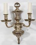 100399 ROCOCO STYLE SILVER PLATED SCONCE C1900