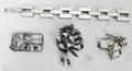091485 STERLING SILVER LINK BRACELET  BROOCHES