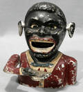 082367 BLACK AMERICANA CAST IRON MECHANICAL BANK