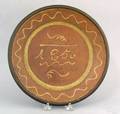 Pennsylvania redware plate dated 1856