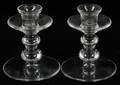 VAL ST LAMBERT CANDLESTICKS PAIR