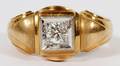 14KT YELLOW GOLD  DIAMOND GENTLEMANS RING