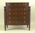 North Shore Massachusetts late Federal mahogany dresser ca 1835