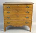 New England Federal birch chest of drawers ca 1815