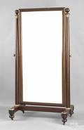 New York classical mahogany cheval mirror ca 1825