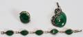 021446 RUSSIAN MALACHITE  SILVER PENDANT RING