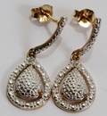 021443 GOLD PLATED STERLING EARRINGS PAIR