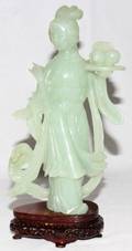 010402 CHINESE CARVED SERPENTINE FIGURE H 8