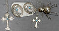 082409 NAVAJO INDIAN STERLING TURQUOISE JEWELRY