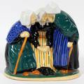 HENRIOT QUIMPER FRENCH POTTERY FIGURE GROUP