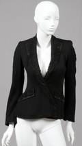 ESCADA BLACK WOOL  SILK EVENING JACKET