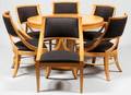 BAKER MIDCENTURY MODERN MAPLE DINING TABLE CHAIRS