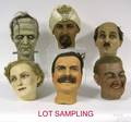 Twentynine wax paper mache and composition mannequin heads