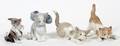 LLADRO PORCELAIN CATS 4 PIECES