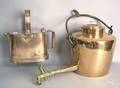 Copper and wrought and brass hot water kettle