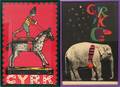 R CIESLEWICZ POLISH CIRCUS POSTERS C 1962 TWO