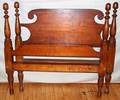 010450 ANTIQUE MAPLE FOUR POSTER BED H 42 W 46