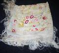 101513 CHINESE EMBROIDERED SILK PIANO SHAWL 36