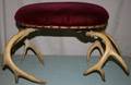 101507 VICTORIAN ANTLER BENCH LATE 19TH C H 15