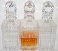 101524 CRYSTAL SQUARE DECANTERS 3 DIA 10 12