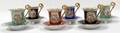 091575 GERMAN PORCELAIN DEMI TASSE CUPS