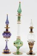 EGYPTIAN GLASS PERFUMES THREE PIECES