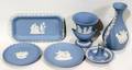 010478 WEDGWOOD BLUE PORCELAIN SIX PIECES