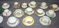 010477 LIMOGES  CONTINENTAL TEACUPS  SAUCERS 19 SETS