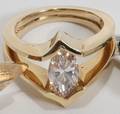 101554 200 CT CUBIC ZIRCONIUM MARQUISE CUT RING