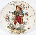 VILLEROY  BOCH METTLACH PLAQUE CAVALIER