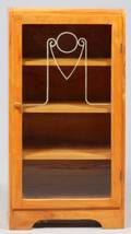 OAK  GLASS BOOK CASE