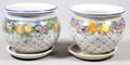 ITALIAN POTTERY JARDINIRES TWO PIECES