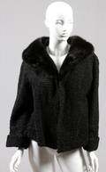 PERSIAN LAMB JACKET MINK COLLAR C 1940