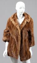 LIGHT BROWN MINK FUR JACKET MID 20TH C