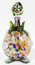 ITALIAN MURANO ART GLASS CLOWN WINE BOTTLE