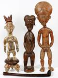 AFRICAN ASHANTI CARVED WOOD FERTILITY STATUES