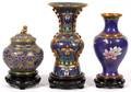 CHINESE CLOISONN VASES THREE