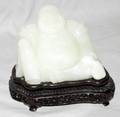091641 CHINESE SERPENTINE FIGURE OF HOTEI H4 W43