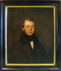 American oil on canvas portrait of a gentleman earlymid 19th c