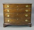 New England Federal mahogany bowfront chest ca 1805